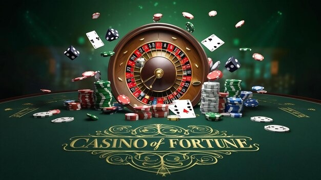 Live casino table with roulette wheel and live dealer